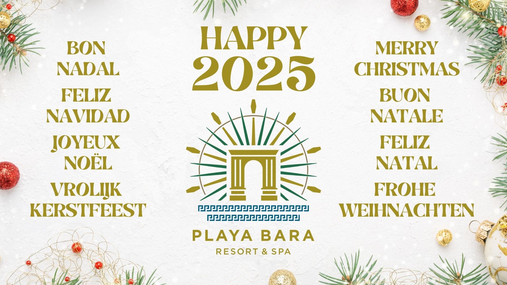 FELIZ NAVIDAD Y PROSPERO AÑO 2025 Playa Bara Camping Caravaning